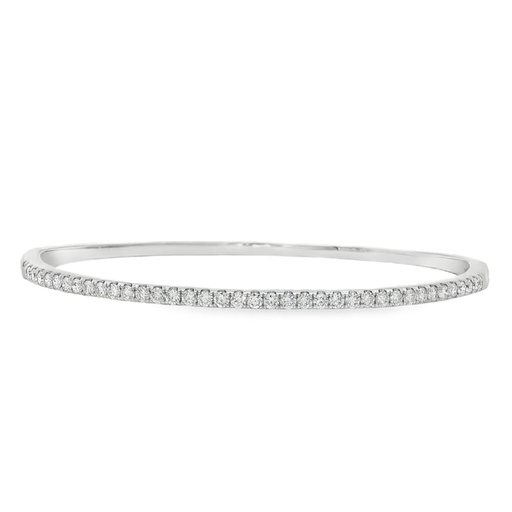 14kt White Gold Lab Diamond Bangle