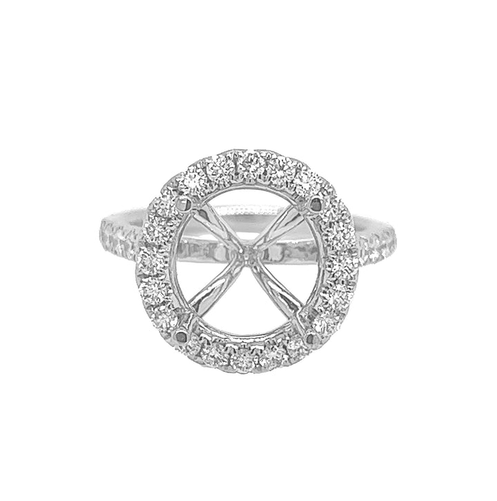 18kt White Gold Diamond Semi Mount