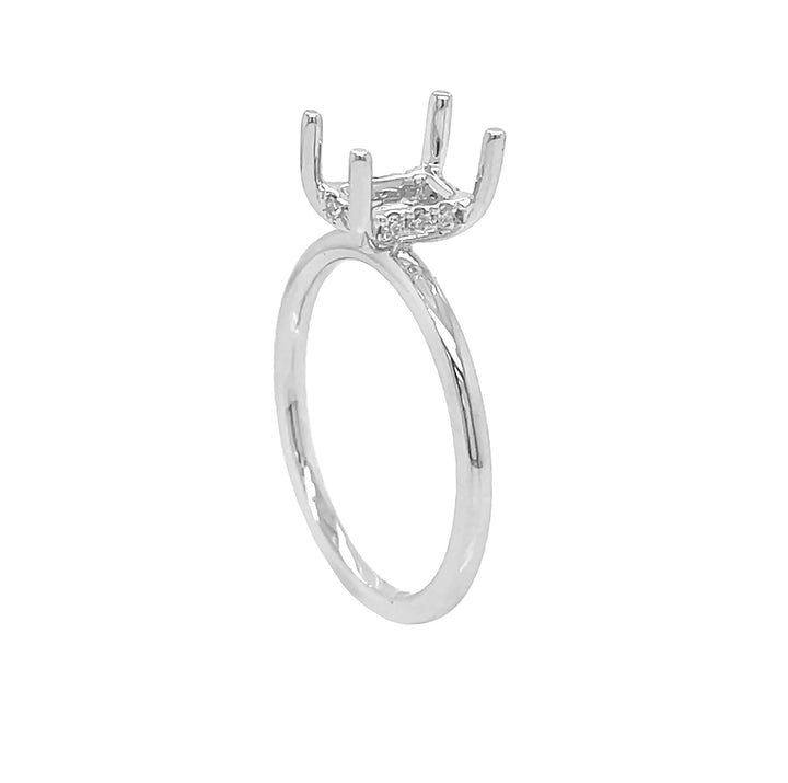 18kt White Gold Diamond Semi-mount