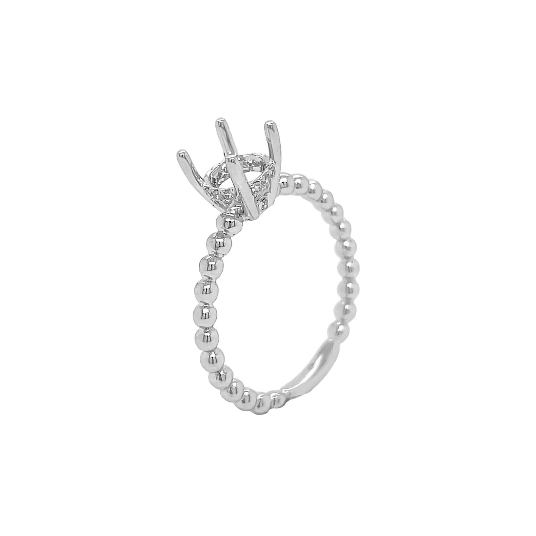 18kt White Gold Diamond Semi-mount