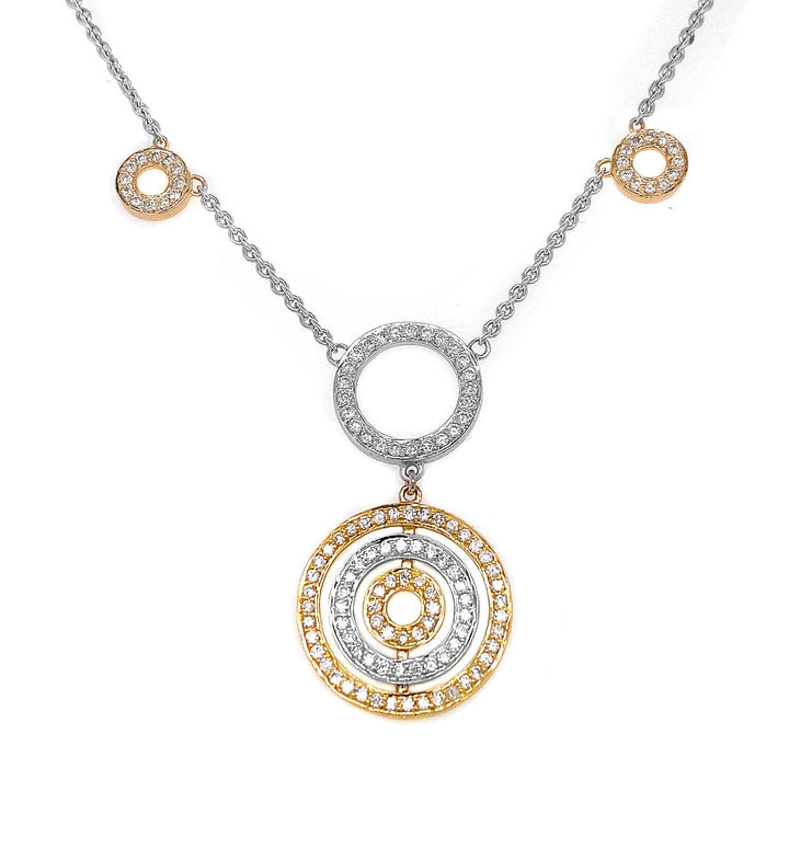 18kt White And Yellow Gold Diamond Necklace