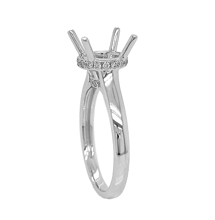18kt White Gold Diamond Semi Mount