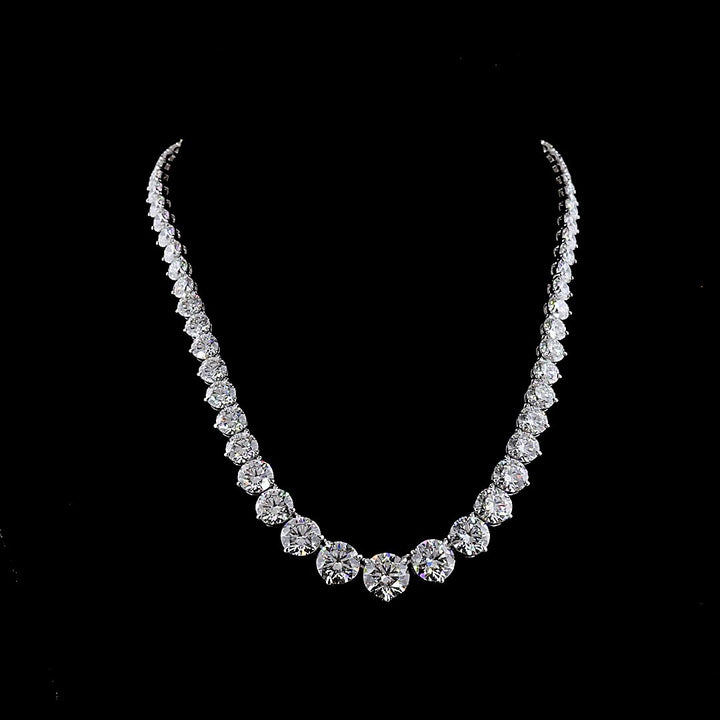 14kt White Gold Lab Diamond Tennis Necklace
