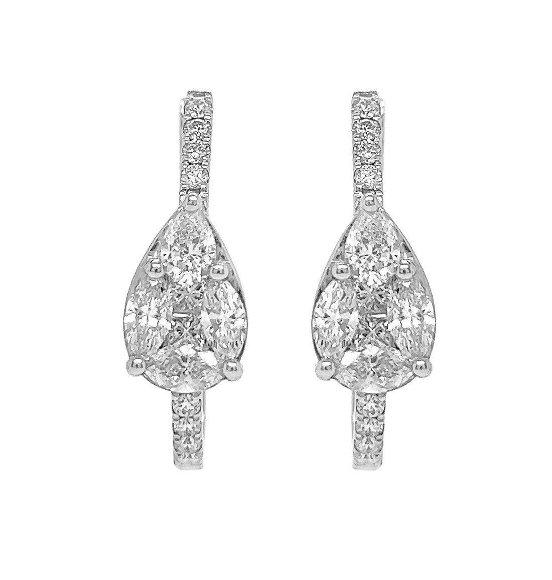 18kt White Gold Diamond Earrings
