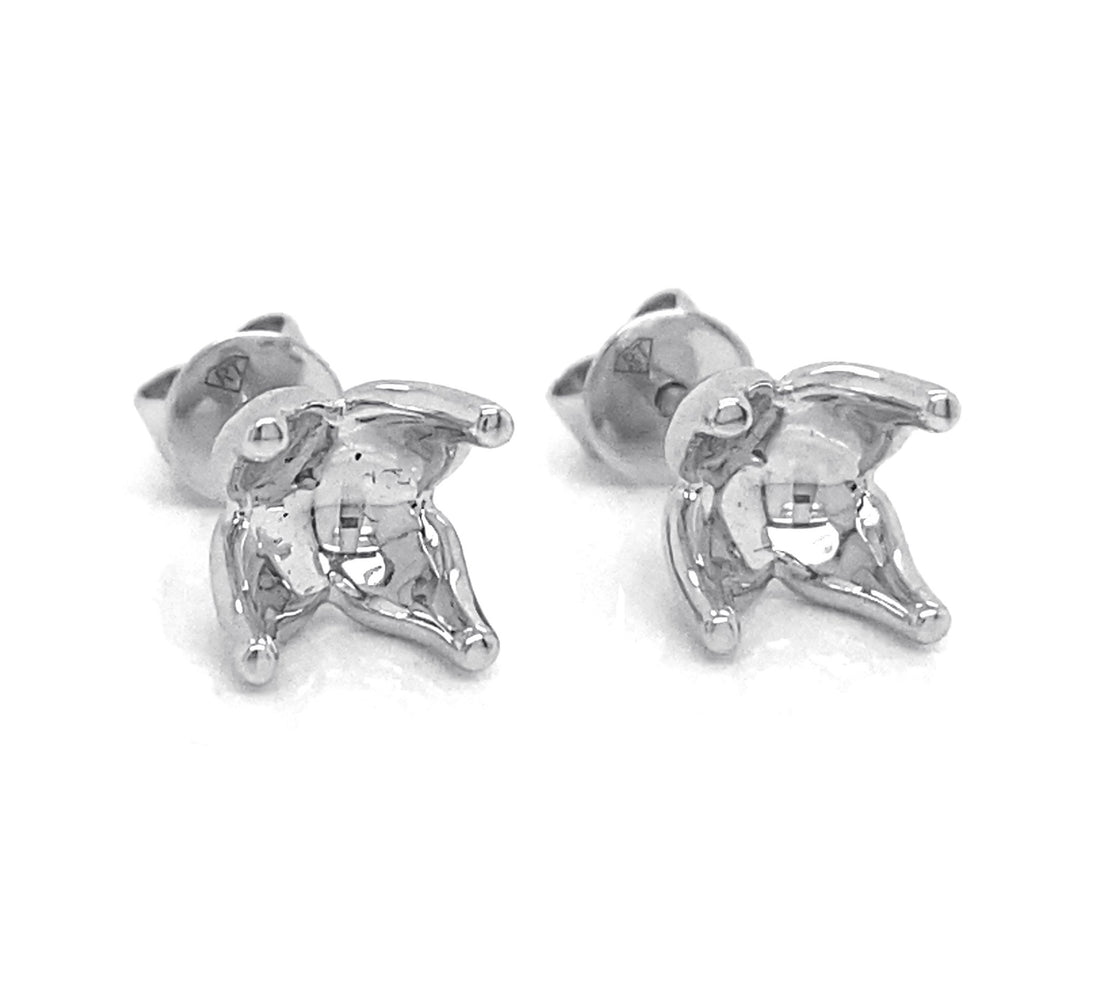 18kt White Gold Earring Jackets