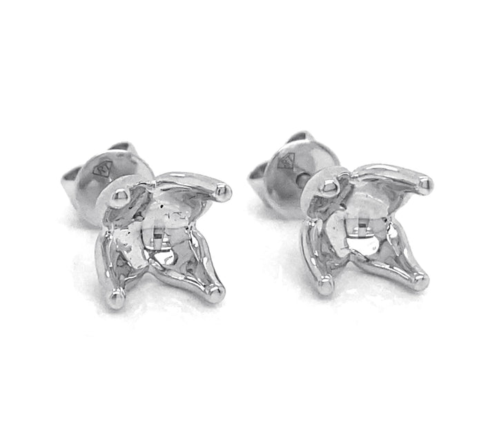 18kt White Gold Earring Jackets