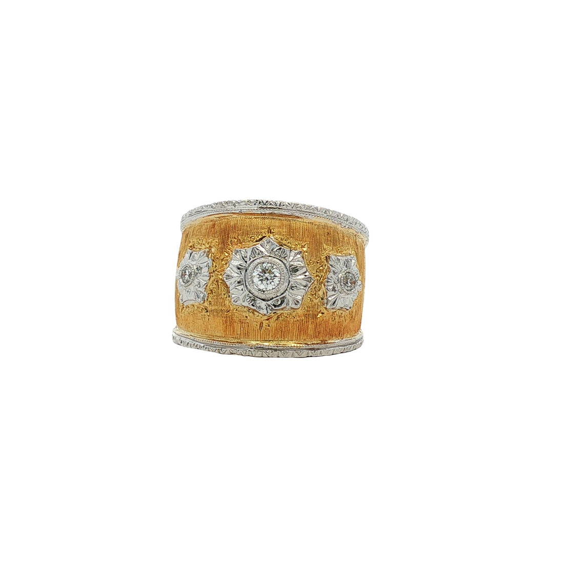 18kt Yellow And White Gold Diamond Ring
