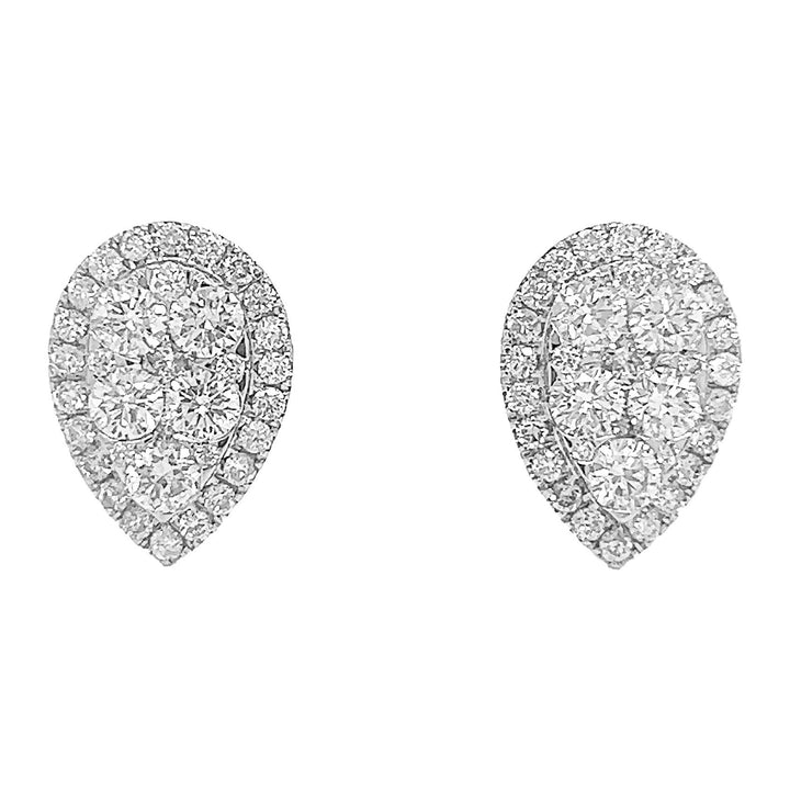 18kt White Gold Diamond Earrings