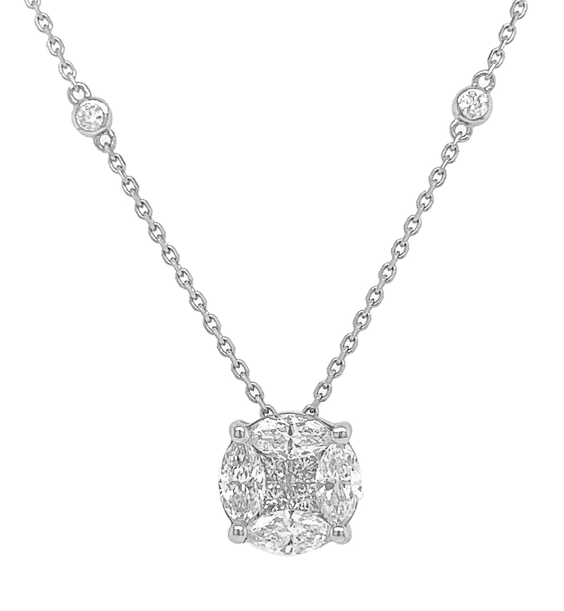 18kt White Gold Diamond Pendant