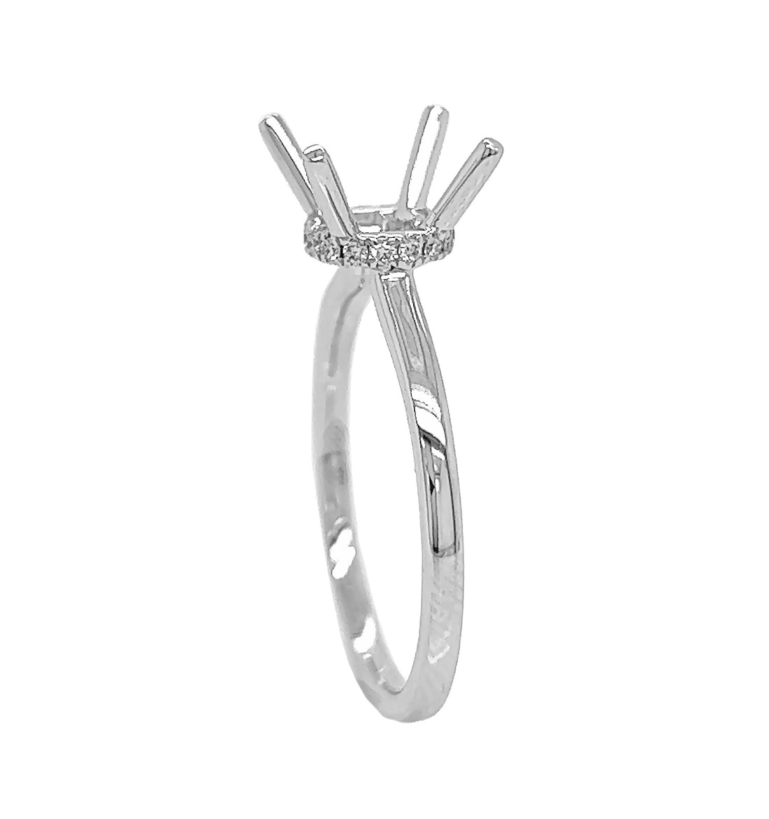 18kt White Gold Diamond Semi Mount