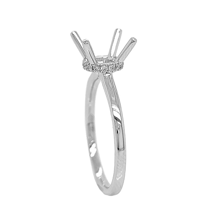 18kt White Gold Diamond Semi Mount