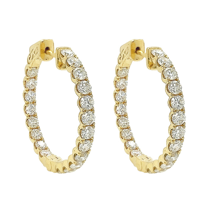 18kt Yellow Gold Diamond Earrings