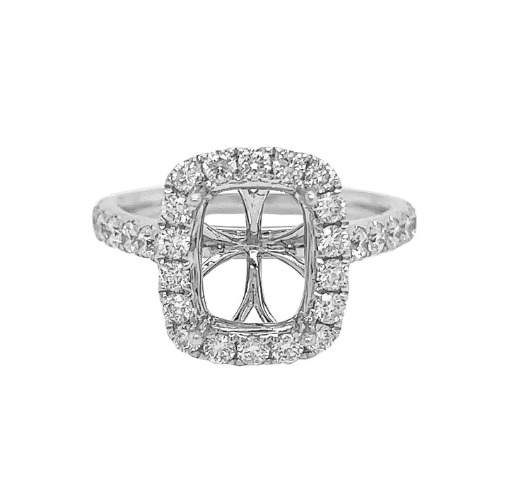 18kt White Gold Diamond Semi Mount