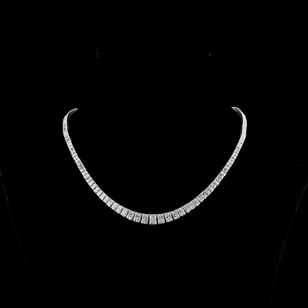 14kt White Gold Lab Diamond Tennis Necklace