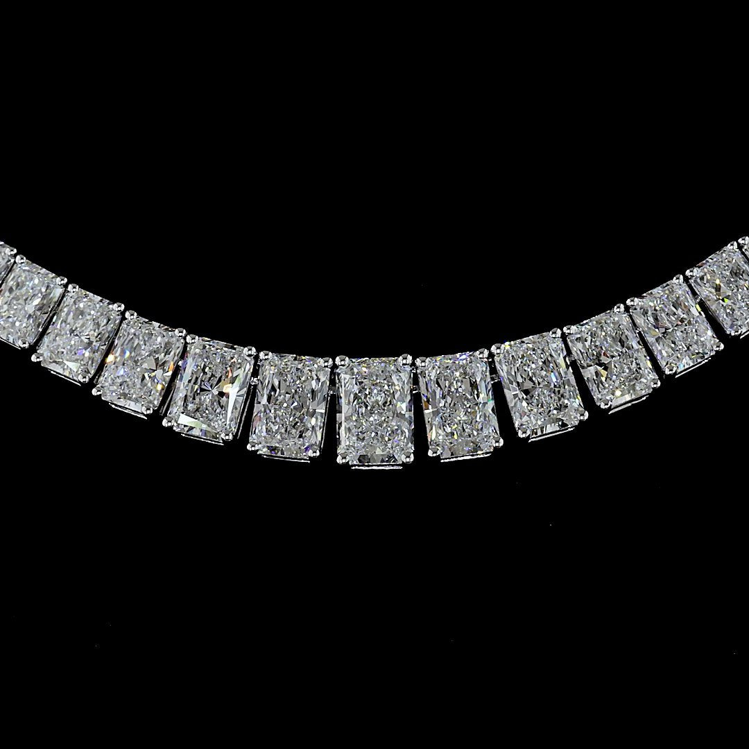 14kt White Gold Lab Diamond Tennis Necklace