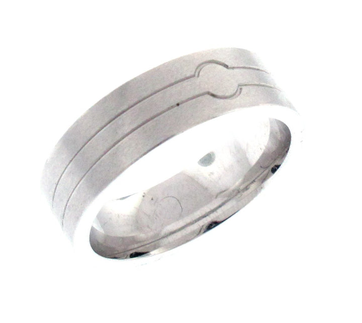 14kt White Gold Men's Wedding Band