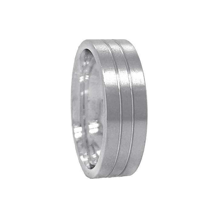 14kt White Gold Men's Wedding Band