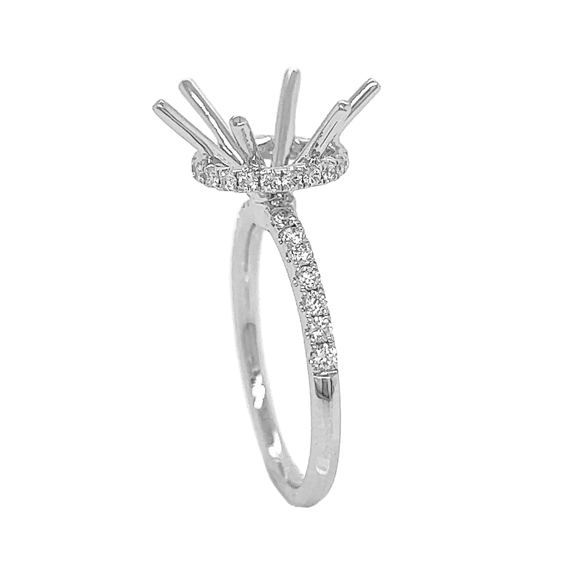 18kt White Gold Diamond Semi Mount