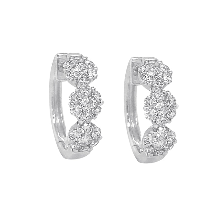 18kt White Gold Diamond Earrings