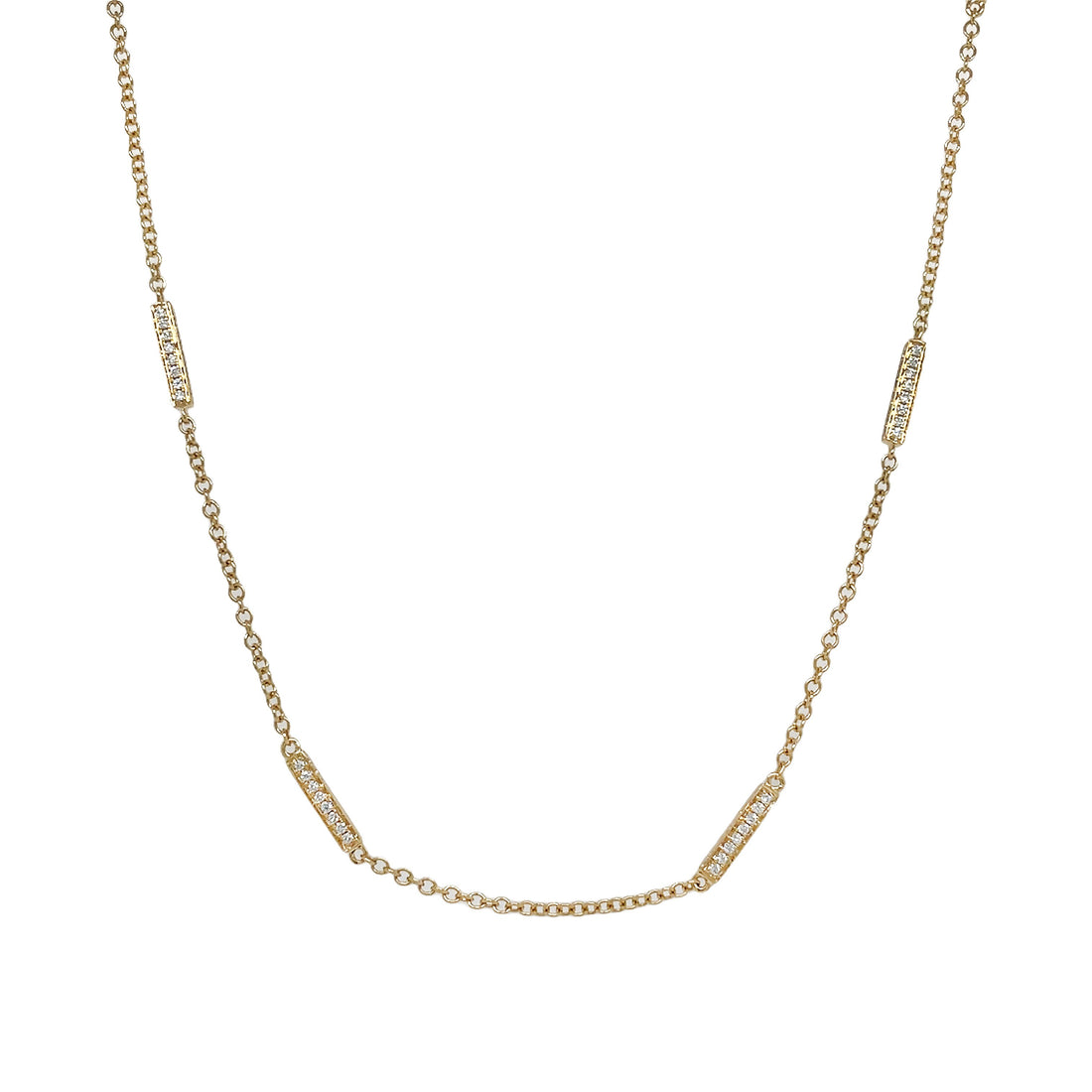 18kt Yellow Gold Diamonds-by-the Inch Necklace