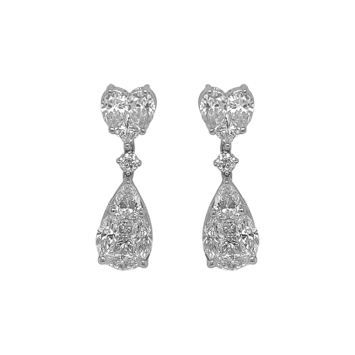 18kt White Gold Diamond Earrings
