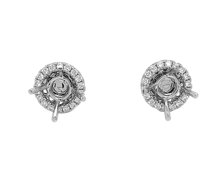 18kt White Gold Diamond Earring Jackets