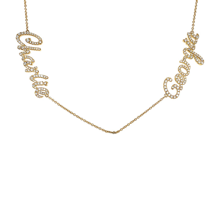 18kt Yellow Gold Diamond Necklace