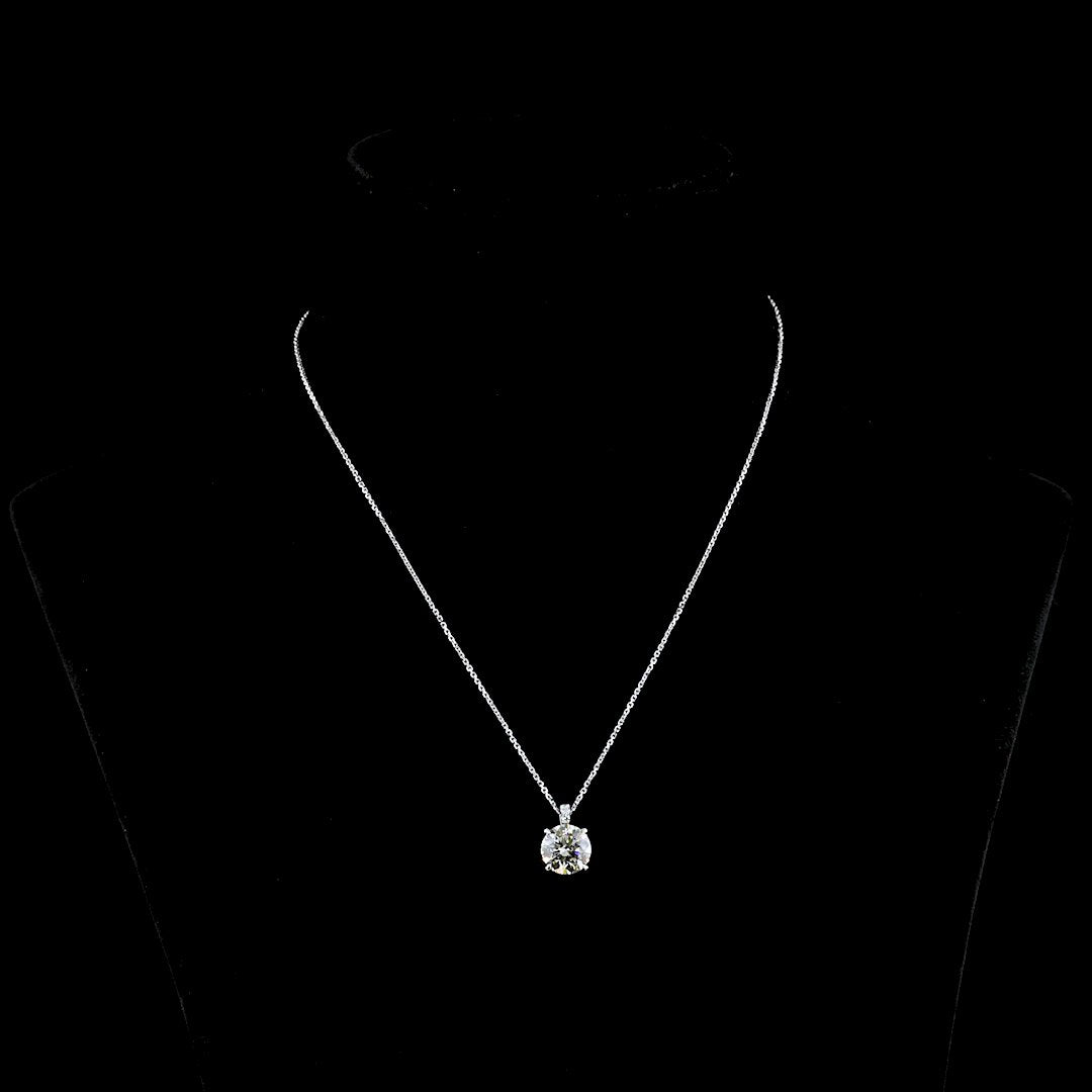 14kt White Gold Lab Diamond Pendant