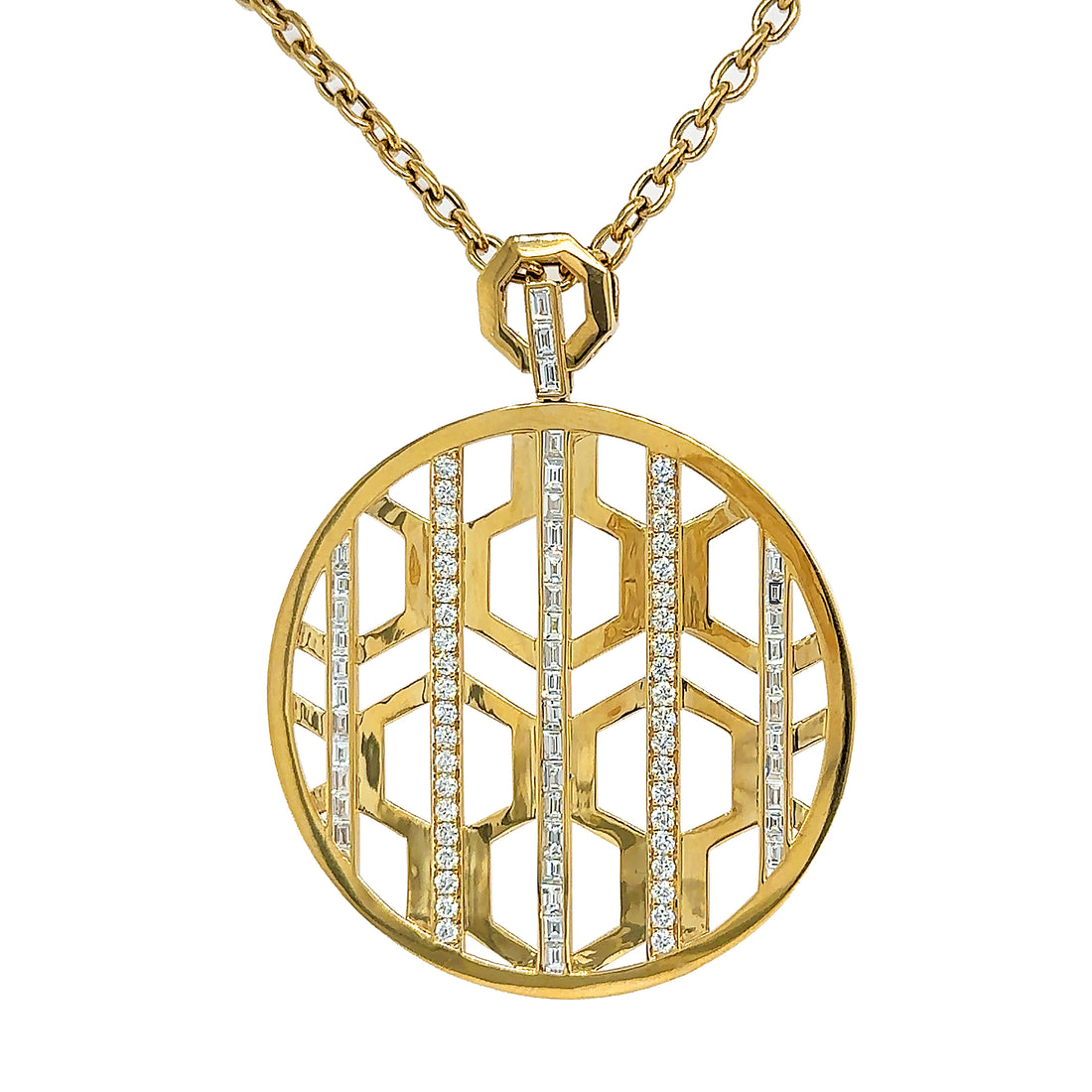 18kt Yellow Gold Diamond Pendant