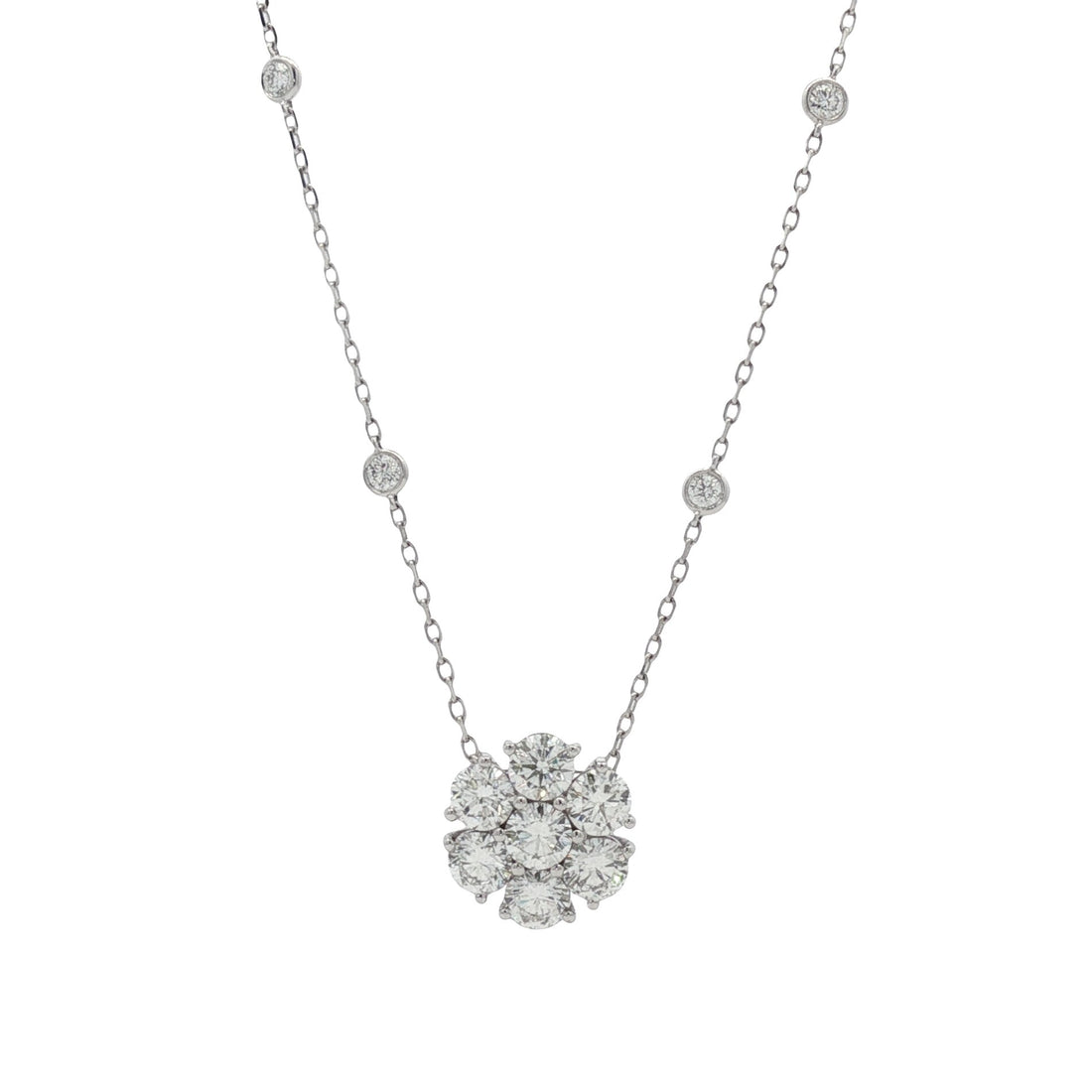 18kt White Gold Lab Diamond Pendant