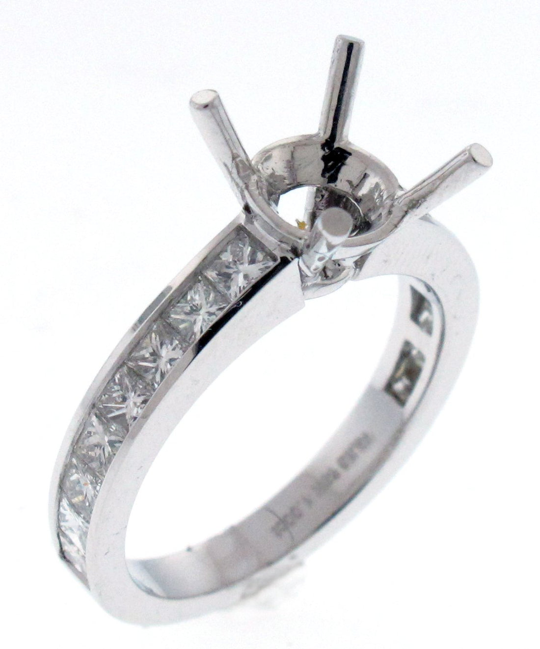 18kt White Gold Diamond Semi Mount