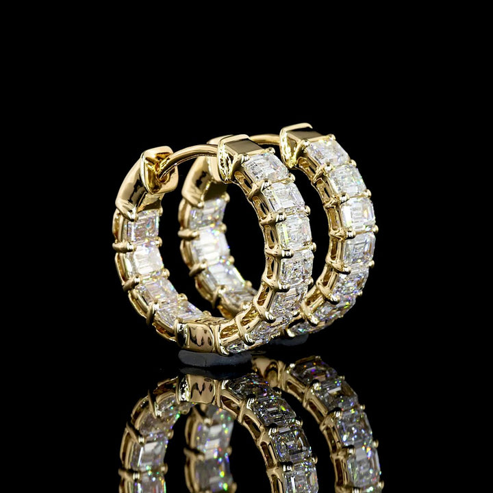 14kt Yellow Gold Lab Diamond Huggie Earring