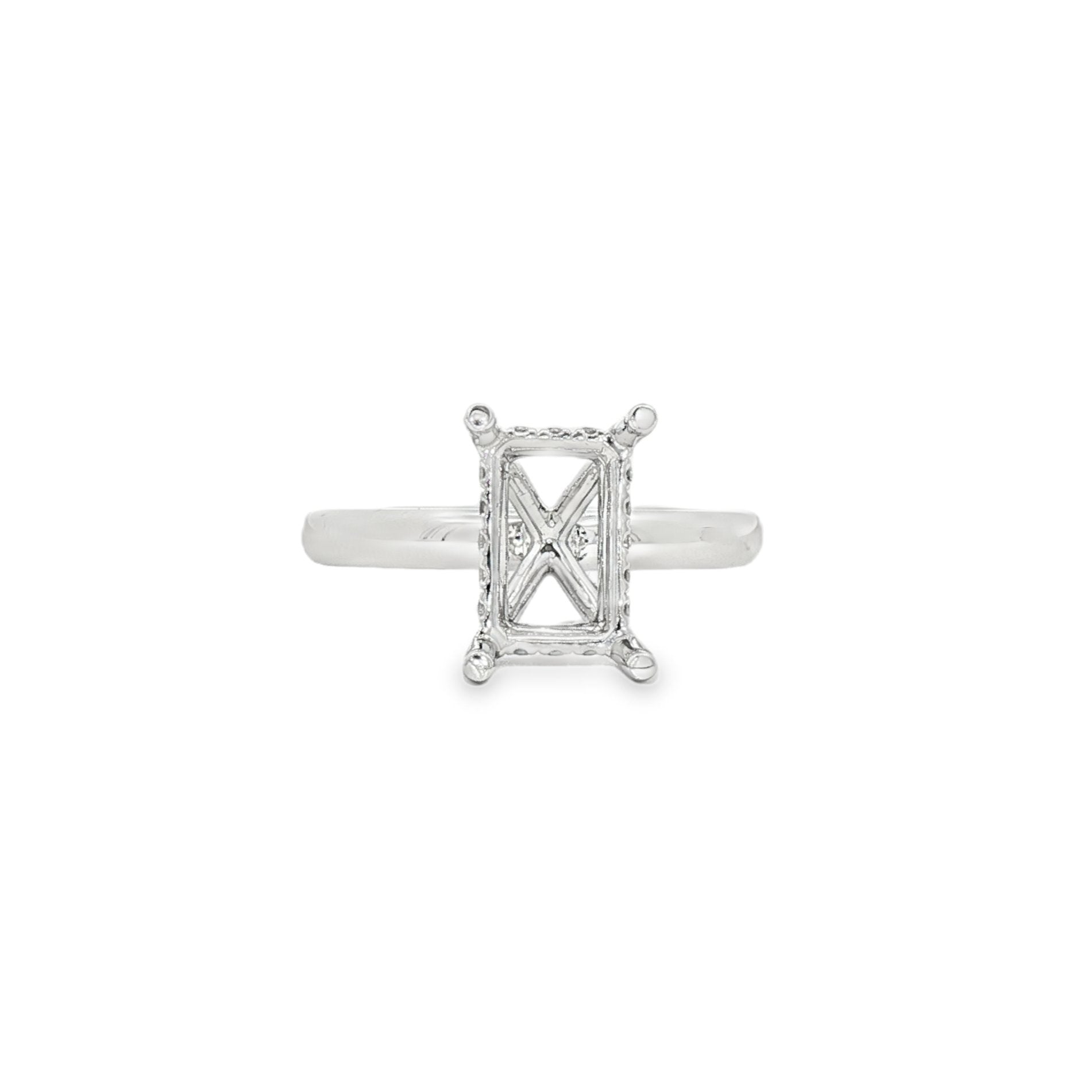 18kt White Gold Diamond Semi-Mount