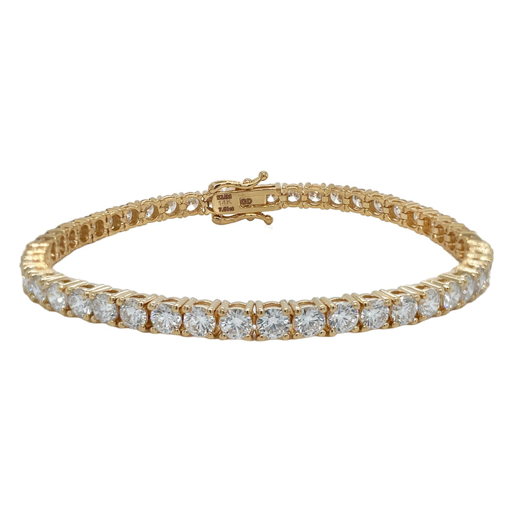 14kt Yellow Gold Lab Diamond Tennis Bracelet