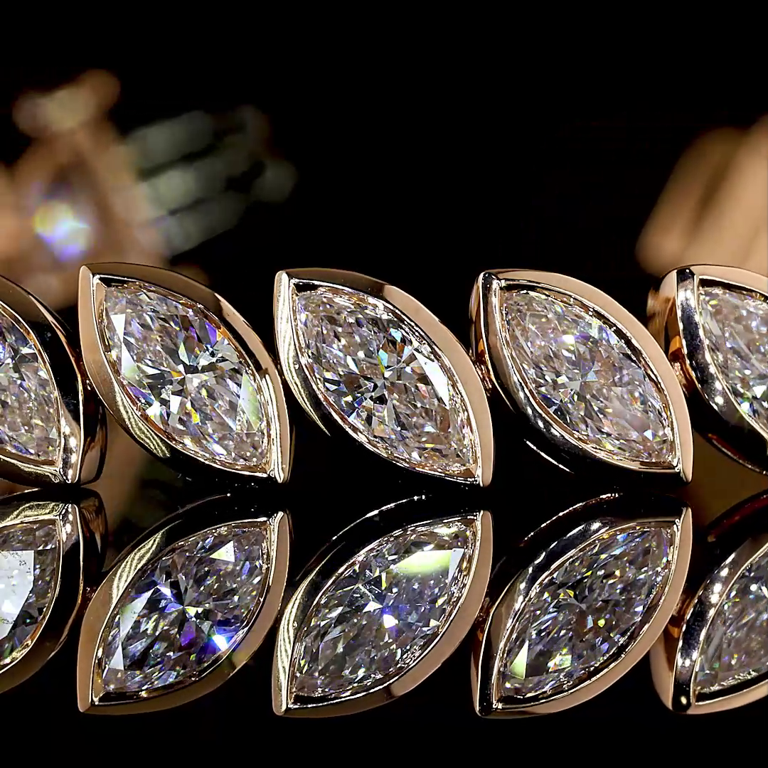 14kt Rose Gold Lab Diamond Tennis Bracelet
