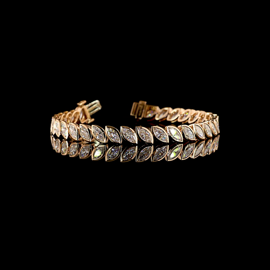 14kt Rose Gold Lab Diamond Tennis Bracelet