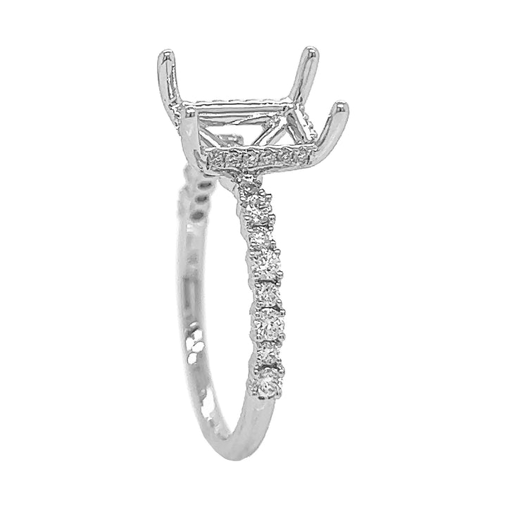18kt White Gold Diamond Semi Mount