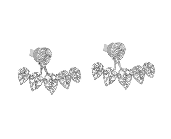 18kt White Gold Diamond Earrings