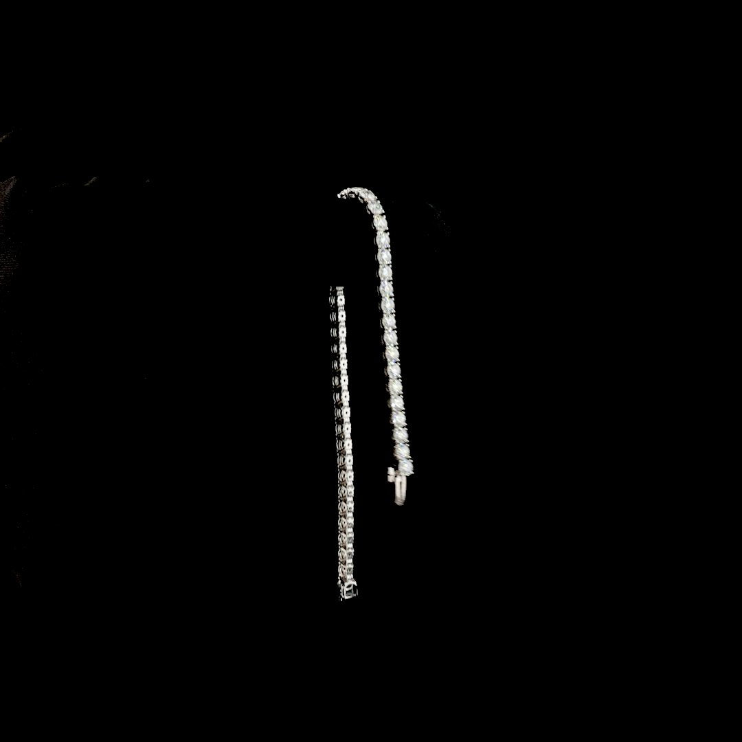 14kt White Gold Lab Diamond Tennis Bracelet
