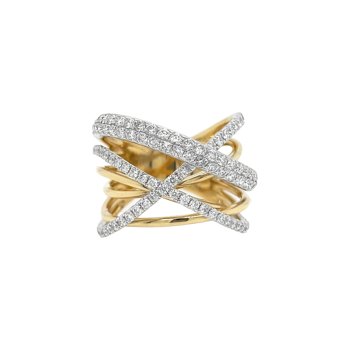 18kt Yellow and White Gold Diamond Ring
