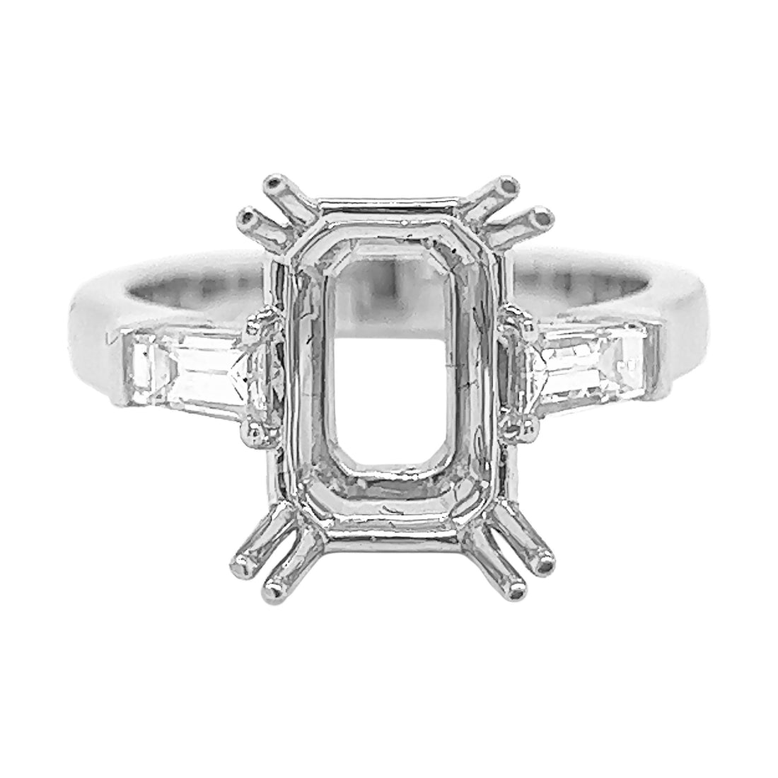 18kt White Gold Diamond Semi Mount