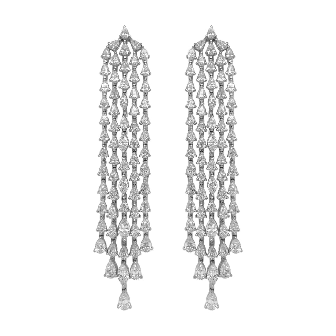 18kt White Gold Diamond Earrings
