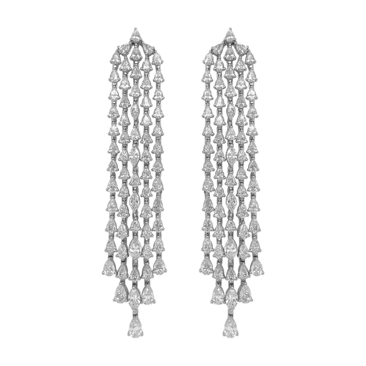 18kt White Gold Diamond Earrings