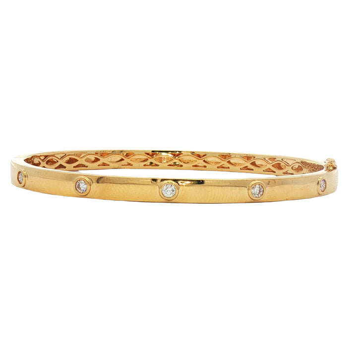 18kt Yellow Gold Diamond Bangle