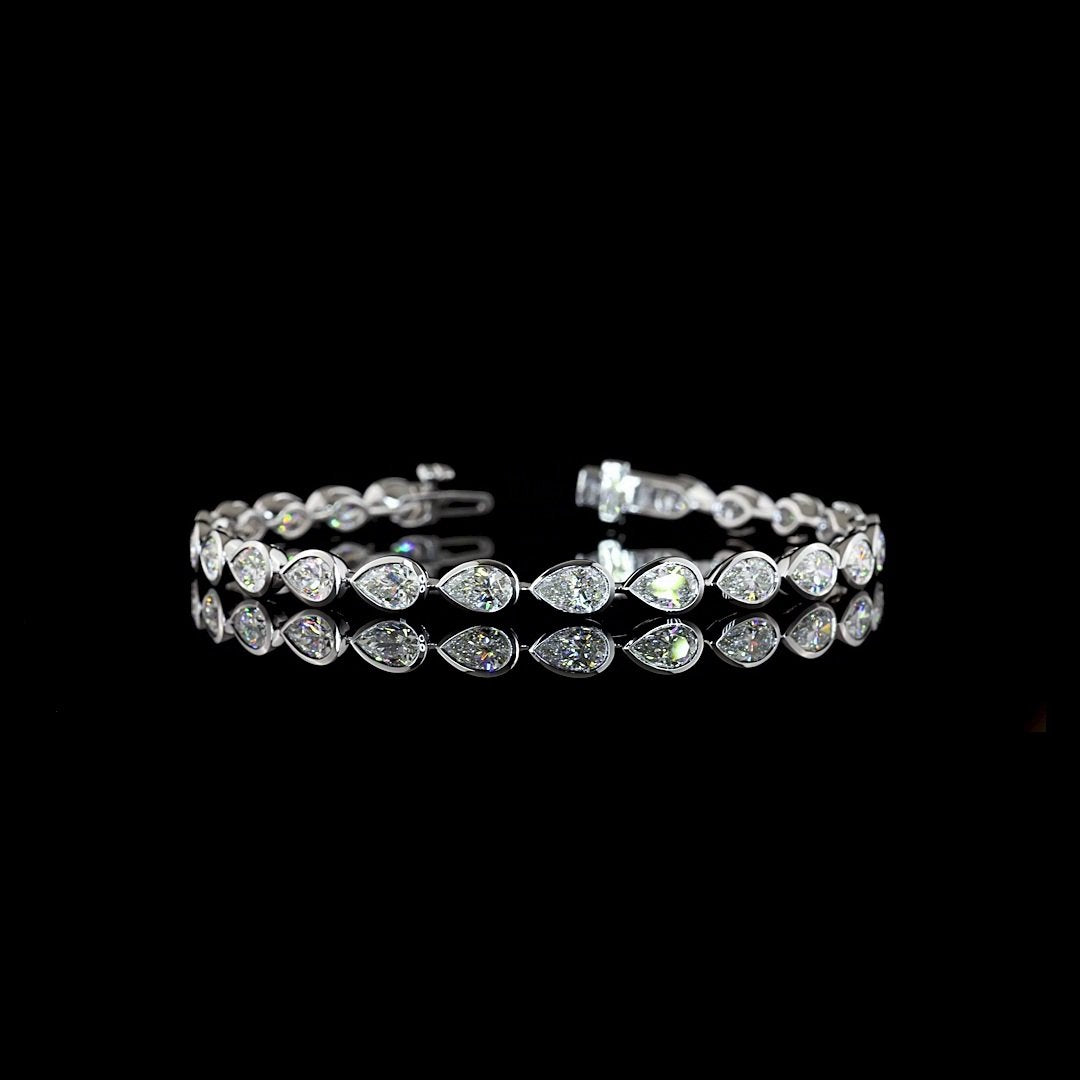 14kt White Gold Lab Diamond Tennis Bracelet