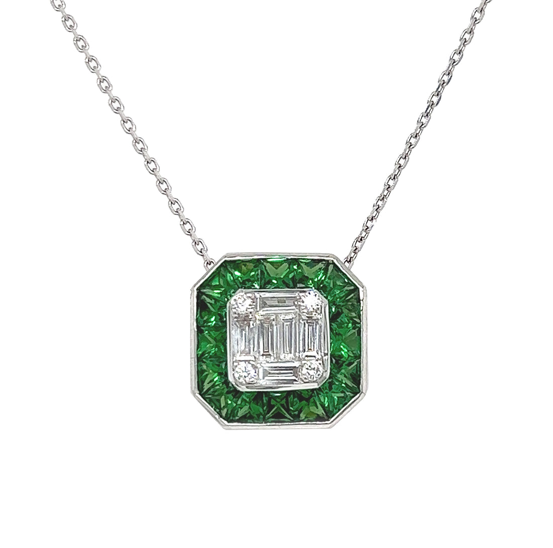 18kt White Gold Diamond Pendant