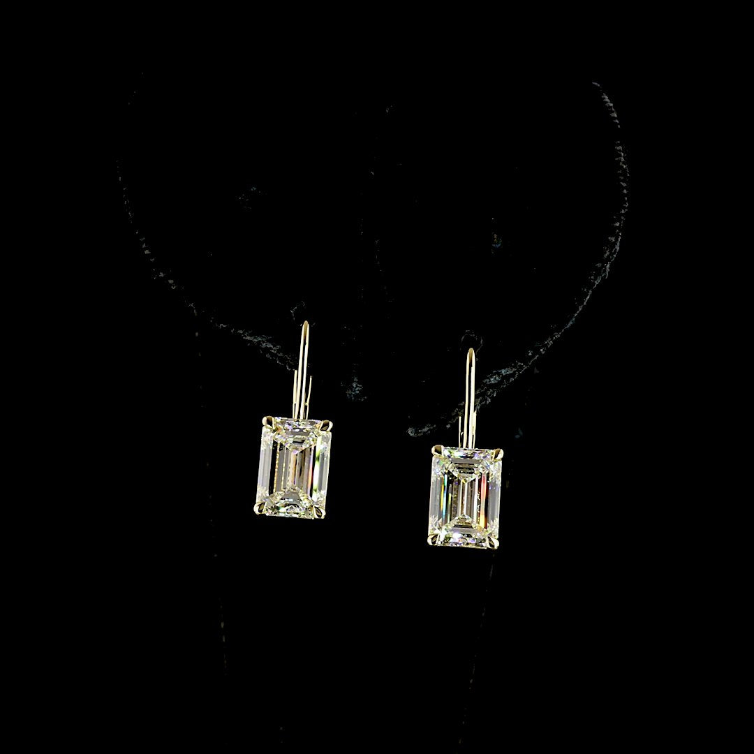 14kt Yellow Gold lab Diamond Earrings