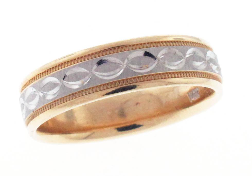 14kt White And Yellow Gold Wedding Band