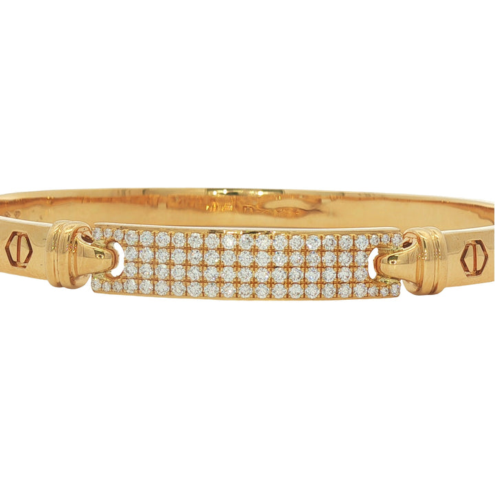 18kt Yellow Gold Diamond Bangle