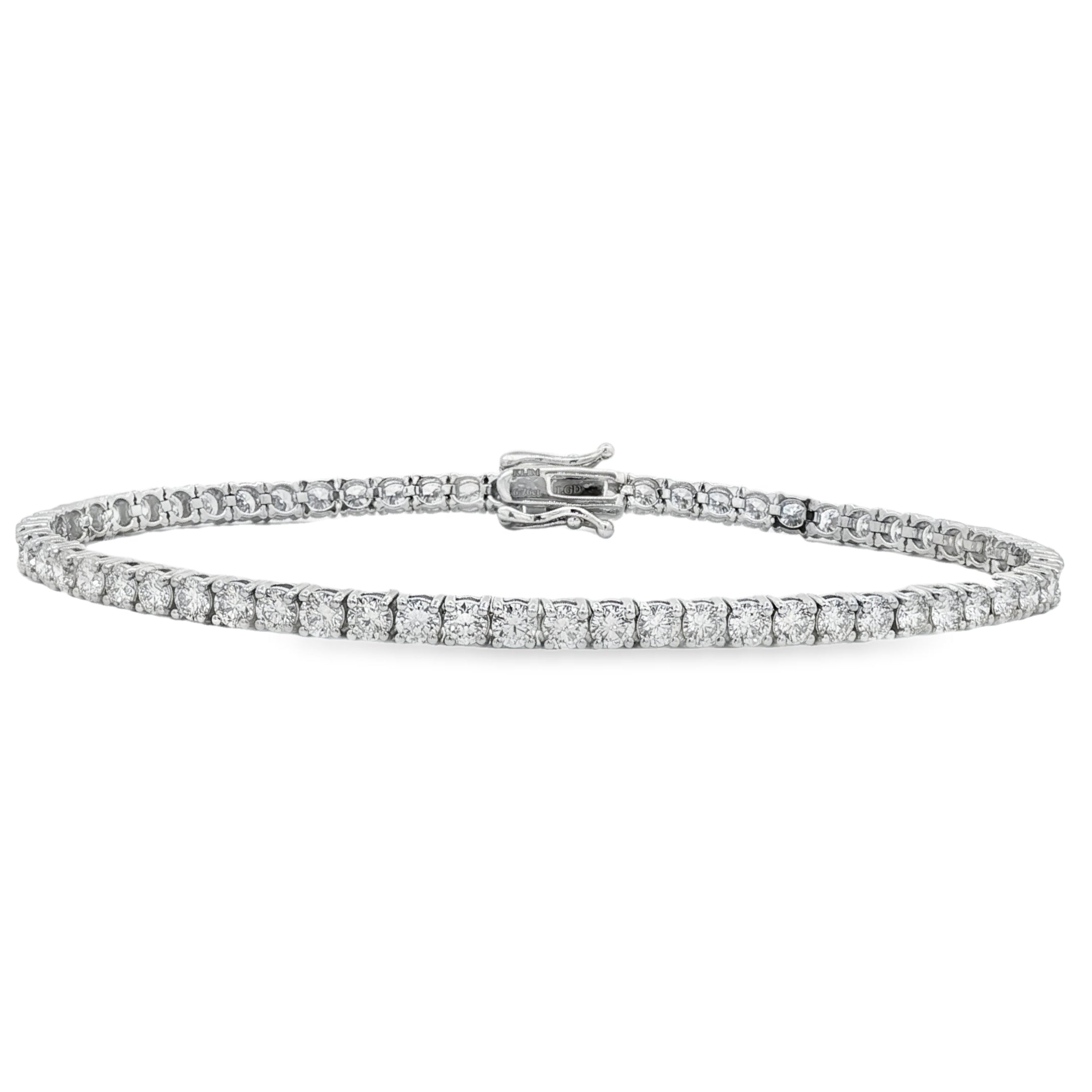 14kt White Gold Lab Diamond Tennis Bracelet